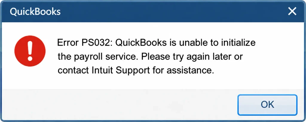 QuickBooks Error PS032
