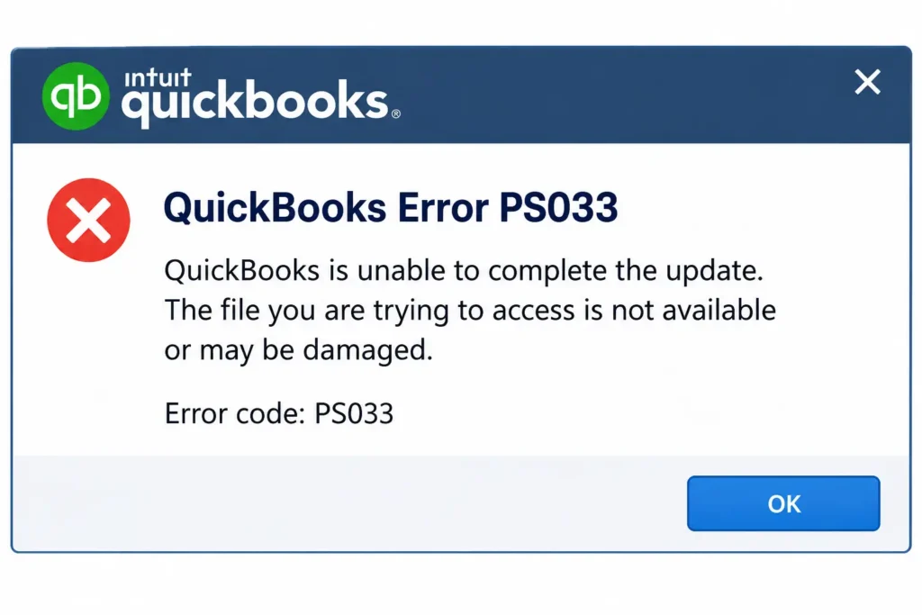 QuickBooks Error PS033
