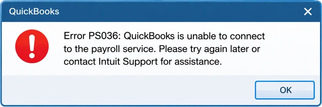 QuickBooks Error PS036
