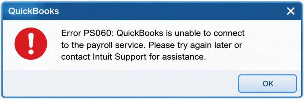 QuickBooks Error PS060
