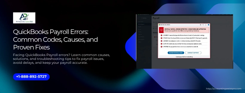 QuickBooks Payroll Errors: Common Codes, Causes, and Proven Fixes