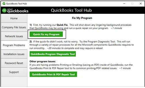 quickBooks tool hub home

