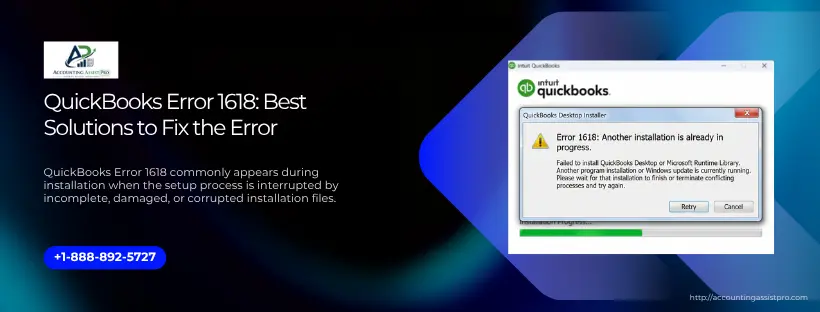 QuickBooks Error 1618: Best Solutions to Fix the Error