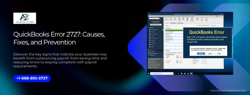 QuickBooks Error 2727: Causes, Fixes, and Prevention
