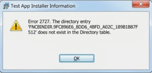 QuickBooks Error 2727