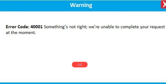 QuickBooks Error 40001
