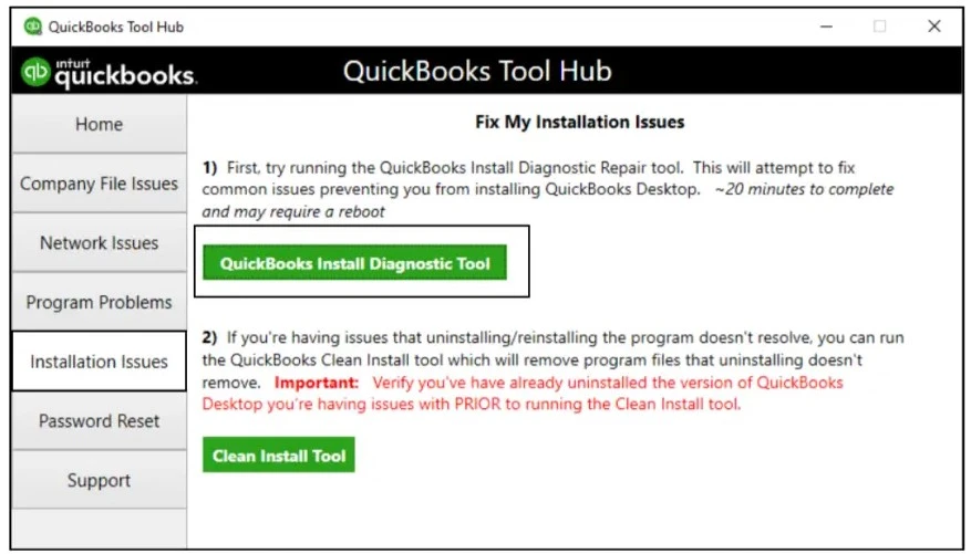 install quickbooks diagnostic tool
