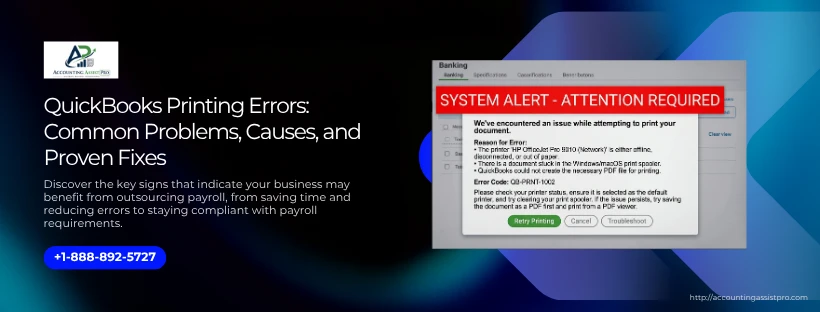 QuickBooks Printing Errors: Common Problems, Causes, and Proven Fixes