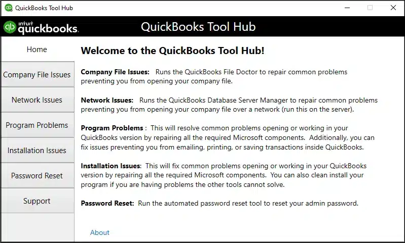 quickbooks tool hub home
