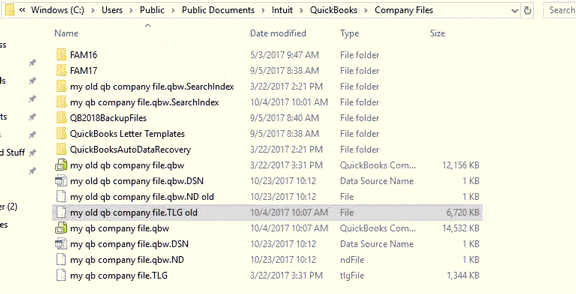 Rename the .ND and .TLG Files
