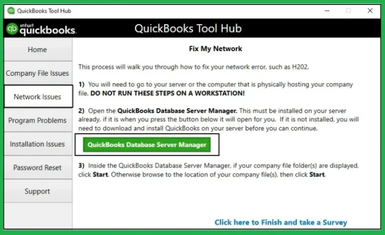 Run QuickBooks Database Server Manager
