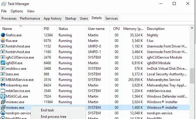  Check MSIEXEC.EXE Processes
