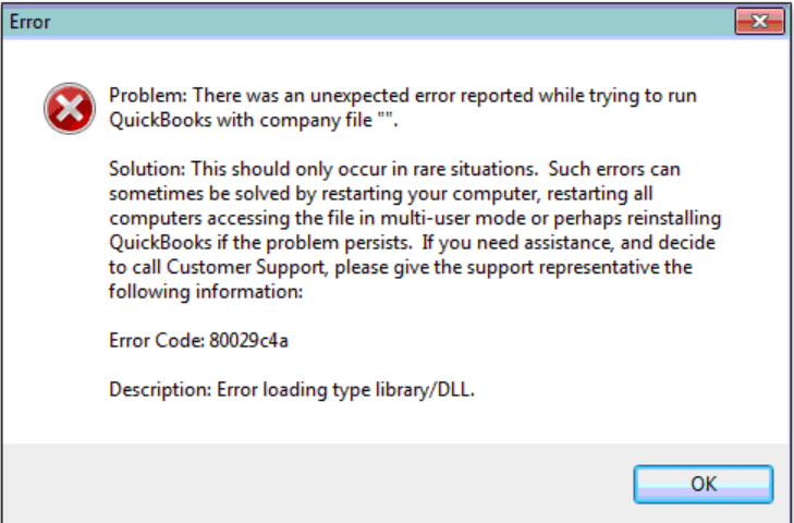 QuickBooks Error 80029c4a
