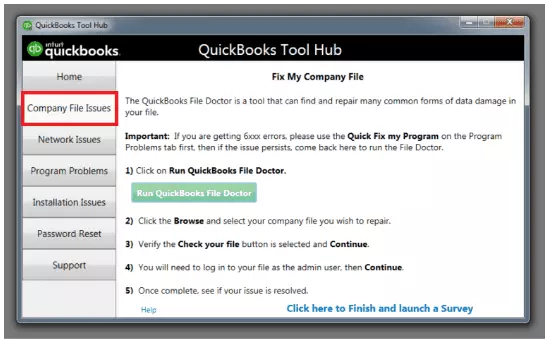 Run QuickBooks File Doctor

