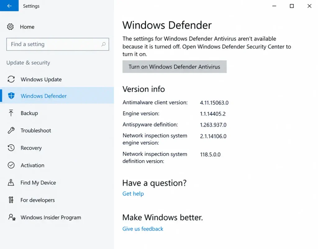 Defender Firewall
