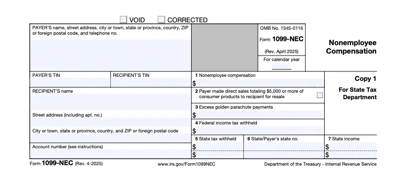 Generate 1099 for Contractors
