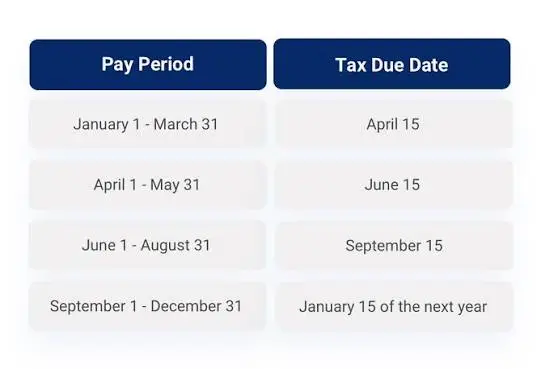 Payroll Tax Calendar
