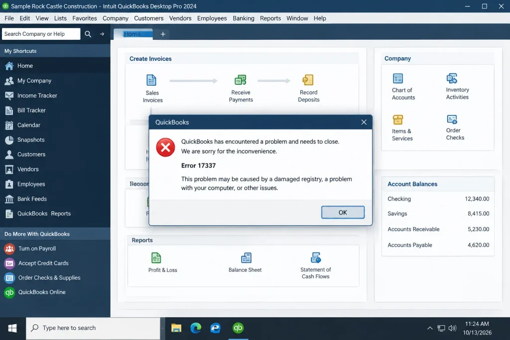 QuickBooks Error 17337