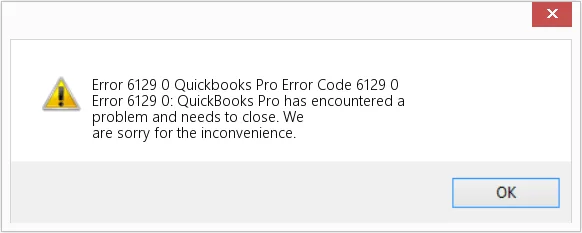 QuickBooks Error 6129
