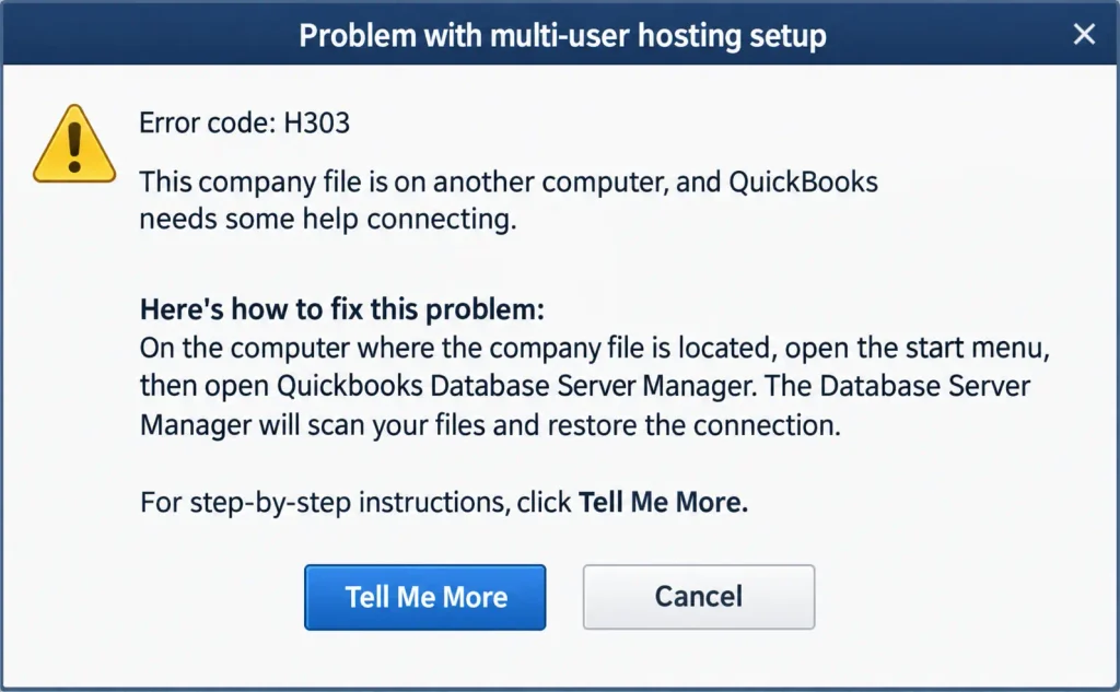 QuickBooks Error H303