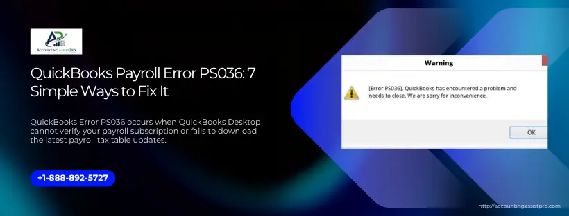 QuickBooks Payroll Error PS036: 7 Simple Ways to Fix It