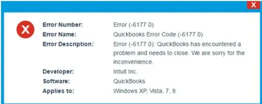 QuickBooks Enterprise Error 6177
