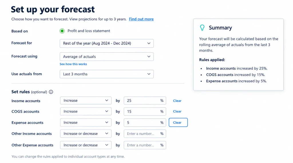 Set Forecast Rules
