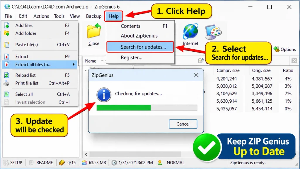 Update or Reinstall ZIP Genius