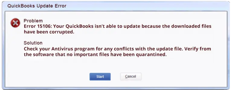 QuickBooks Error 15106
