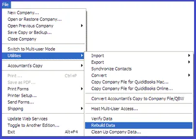 rebuild company file
